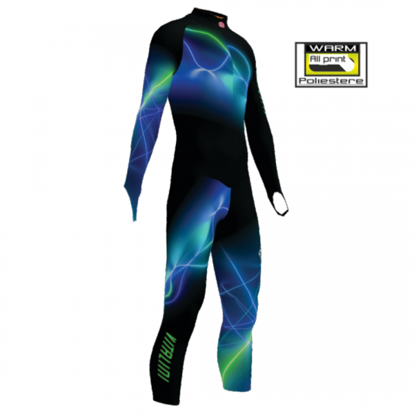 Combinaison WARM Neon Blue avec protections EB/VP56-NB